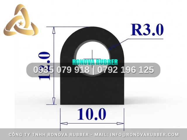 Gioăng Cao Su Tiêu Chuẩn Chữ D 10x12