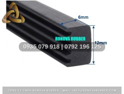 Phụ kiện gioăng cao su chữ D của Ronova 12x6