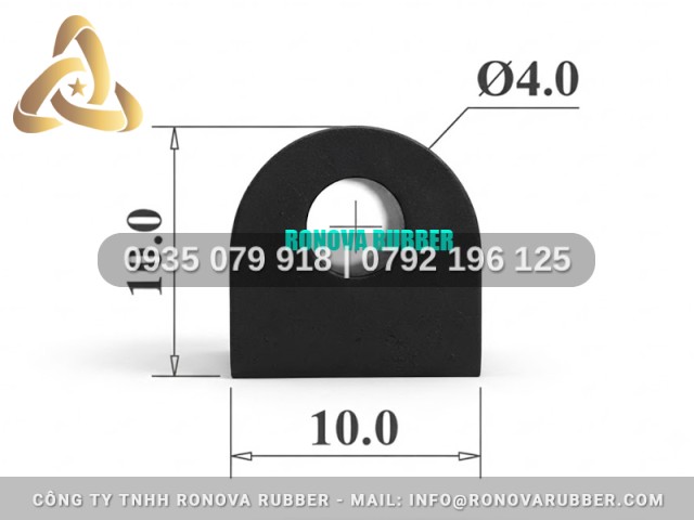 Ron Cao Su Cao Cấp Hình Chữ D 10x10