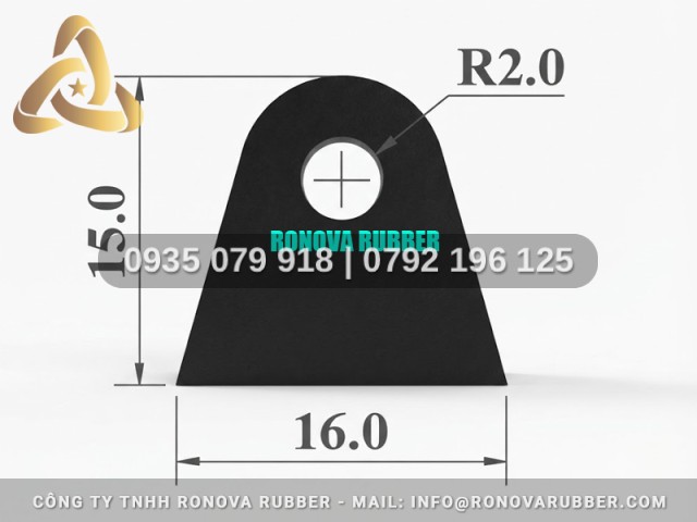 Ron Cao Su Chất Lượng Cao Dạng Chữ D 16x15