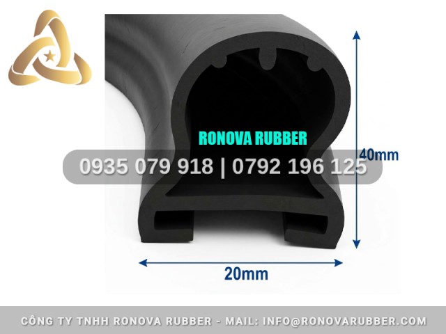 Ron cao su chữ D cho hệ thống thiết bị hấp sấy 20x40