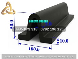 Ron cao su dạng U 100x50