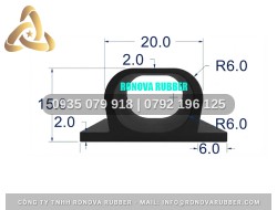 Sản phẩm ron cao su chữ D 20x15