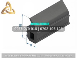 Bản gioăng cao su chữ D 8x18