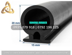 Bản gioăng cao su cửa container Ronova chữ D 15x20