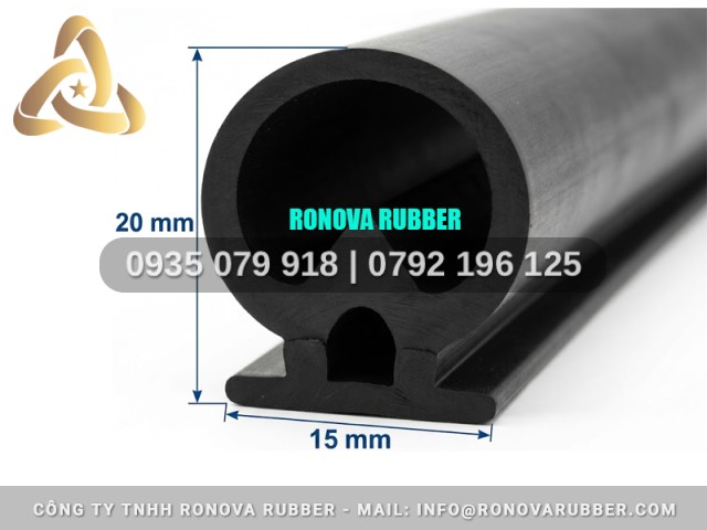 Bản gioăng cao su cửa container Ronova chữ D 15x20