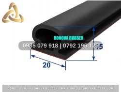 Bản gioăng cao su phụ kiện tủ sấy chữ D 20x15