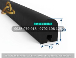Chi tiết ron cao su chữ D 10x20