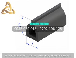 Chi tiết ron cao su thiết bị công nghiệp Ronova chữ D 10x7