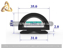 Dây Gioăng Cao Su Chữ D Chất Lượng Cao 31x23