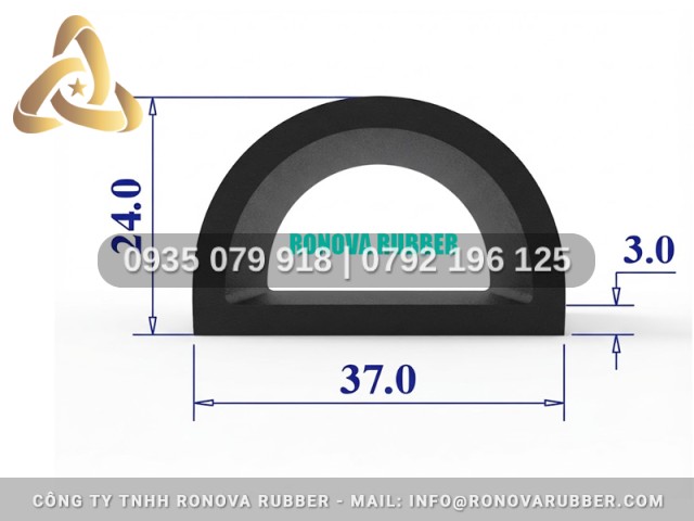 Gioăng Cao Su Chữ D Cung Cấp Sỉ Và Lẻ 37x24