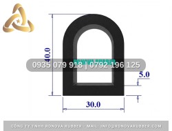 Gioăng Cao Su Chữ D Đảm Bảo Yêu Cầu Kỹ Thuật 30x40
