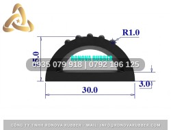 Gioăng Cao Su Hình Chữ D Bền Bỉ 30x15