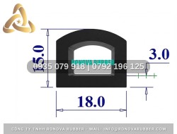Gioăng Chữ D Cao Su Chuẩn Ronova Rubber 18x15