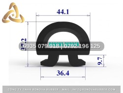 Gioăng Định Hình Chữ D Bằng Cao Su 36.4x37.2