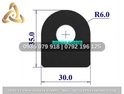 Ron Cao Su Chữ D Bề Mặt Nhẵn Mịn 30x35