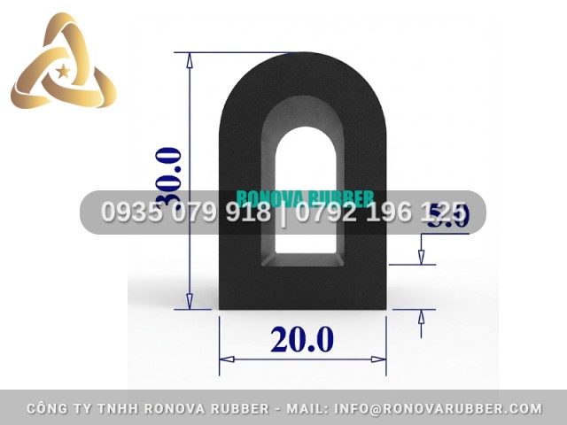 Ron Cao Su Định Hình Chữ D Chuẩn Form 20x30