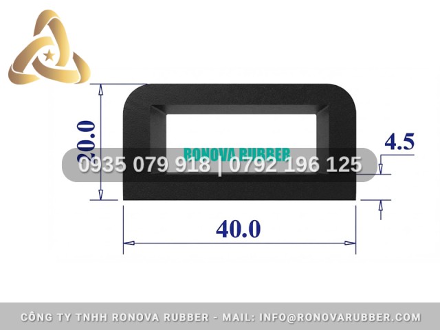 Ron Cao Su Hình Chữ D Gia Công Tỉ Mỉ 40x20