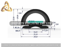Ron Chữ D Bằng Cao Su Chất Lượng Từ Ronova 35x23