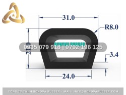 Sợi Gioăng Cao Su Chữ D Chắc Chắn 24x21