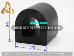 Thi công cuộn gioăng cao su hệ thùng kín chữ D 20x30