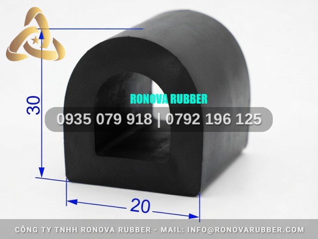 Thi công cuộn gioăng cao su hệ thùng kín chữ D 20x30