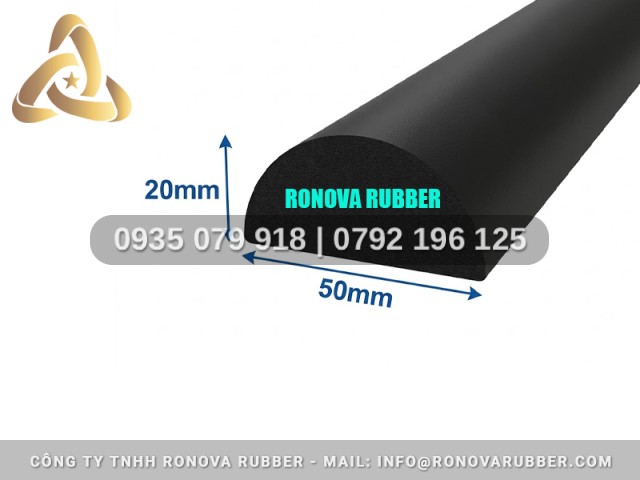 Vật tư dải ron cao su chữ D 50x20
