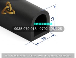 Vật tư ron cao su thiết bị lò nướng chữ D 30x40