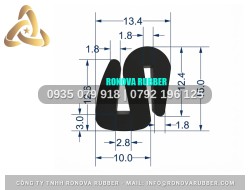 Cao Su EPDM Gia Công Chuyên Nghiệp Hình Chữ H 10x15x2.8