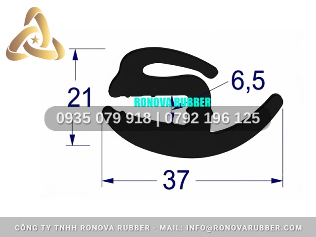 Cao Su Thiên Nhiên Cắt Theo Yêu Cầu Chữ H 37x21x6.5