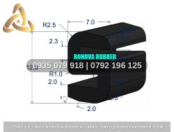 Cao Su Thường Quy Cách Chuẩn Hình Chữ H 12x7x2.3