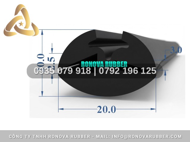 Dây Gioăng Cao Su Thương Hiệu Ronova Chữ H 20x20x2.5