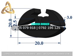 Gioăng Cao Su Chất Lượng Cao Dạng Chữ H 20x20x3