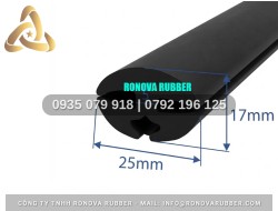 Nẹp cao su chữ H 25x17x5