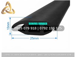 Nẹp cao su hoàn thiện mép cửa 25x15