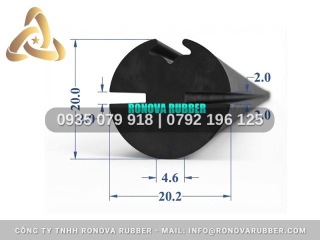Ron Cao Su Dẻo Dai Bền Bỉ Dạng Chữ H 20.2x20x2
