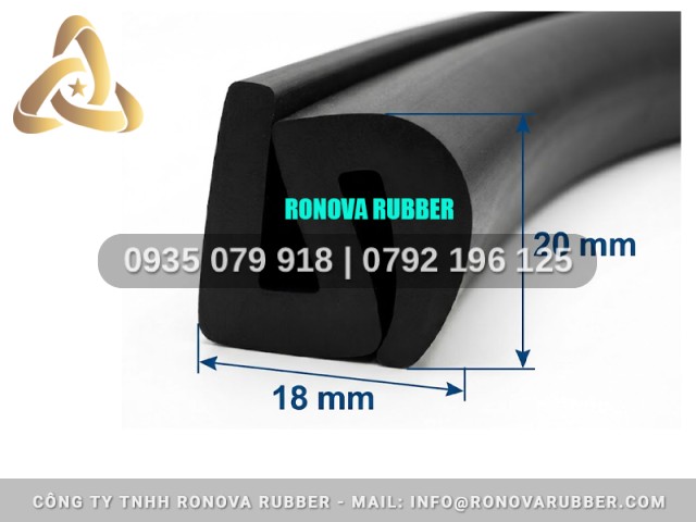 Ron chữ H dùng cho hệ cửa 18x20