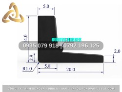 Dây Gioăng Cao Su Độ Đàn Hồi Tốt Chữ L 20x14x2