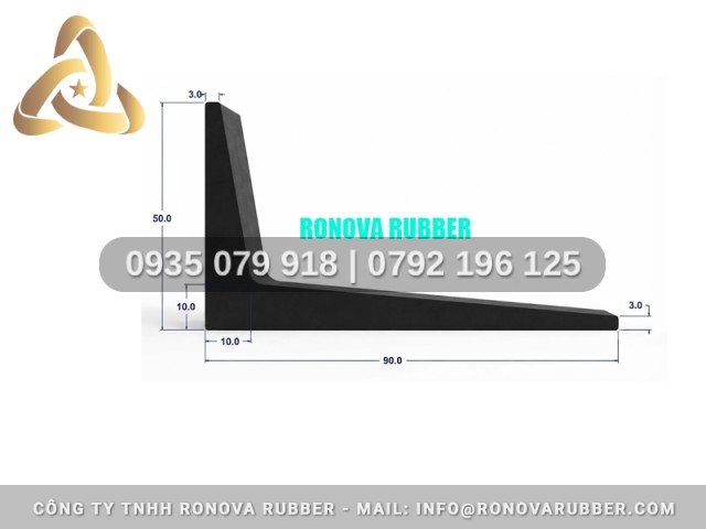 Dây Ron Cao Su Chắc Chắn Hình Chữ L 90x50x3