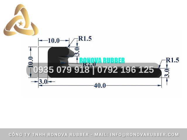 Gioăng Cao Su Đảm Bảo Chất Lượng Chữ L 40x10x3