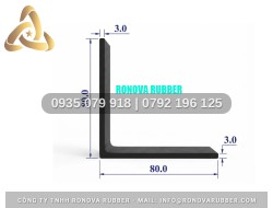 Gioăng Định Hình Bằng Cao Su Kiểu Chữ L 80x80x3