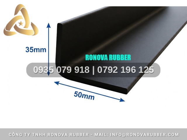 Kích thước ron cao su chữ l 50x35