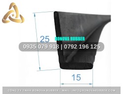 Nẹp cao su chữ l 25x15