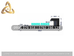 Ron Cao Su Bề Mặt Nhẵn Mịn Hình Chữ L 38x10x2