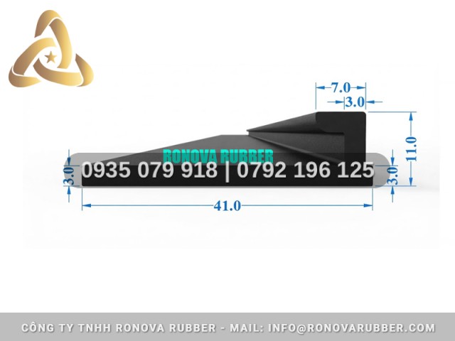Ron Cao Su Cao Cấp Hình Chữ L 40x11x3
