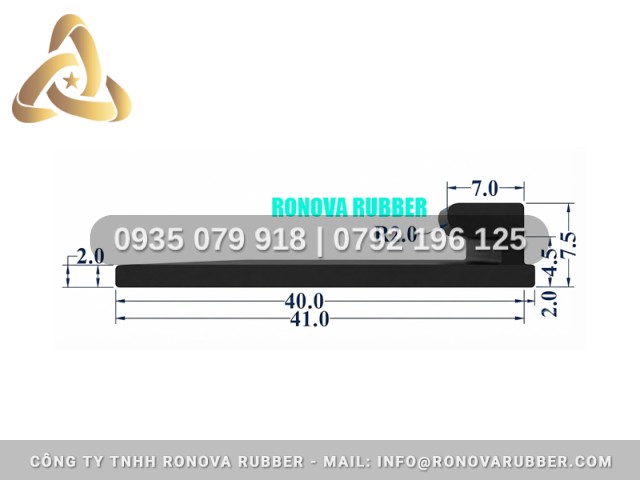 Ron Cao Su Hoàn Thiện Sắc Nét Dạng Chữ L 41x7.5x2