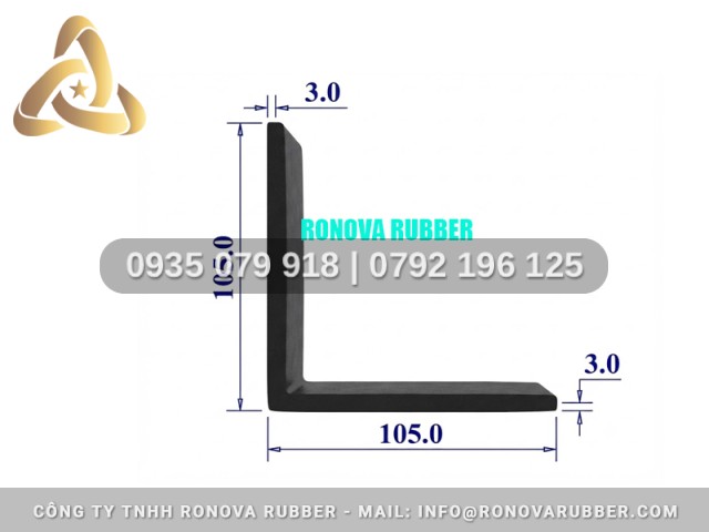 Ron Cao Su Phân Phối Chính Hãng Chữ L 105x105x3