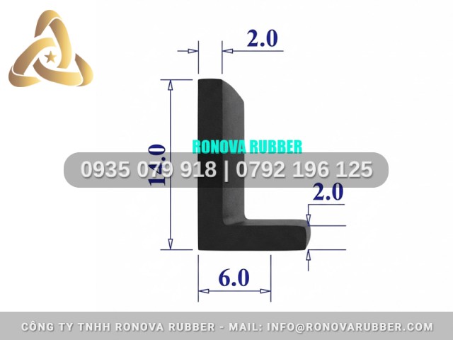 Ron Cao Su Tổng Hợp Tiêu Chuẩn Hình Chữ L 6x14x2