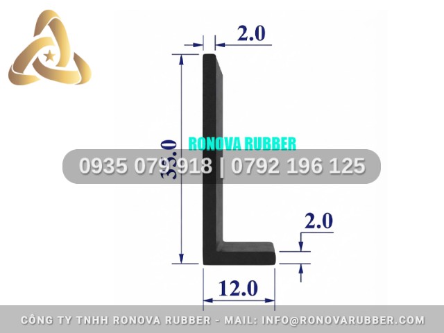 Sợi Gioăng Cao Su Kháng Xé Tốt Hình Chữ L 12x35x2