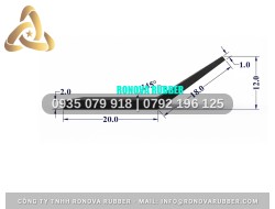 Sợi Ron Cao Su Bền Đẹp Kiểu Chữ L 20x18x2